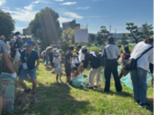 あつた堀川一斉清掃環境学習と子ども乗船体験