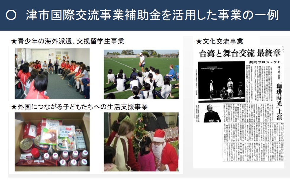 津市国際交流推進基金補助事業の募集